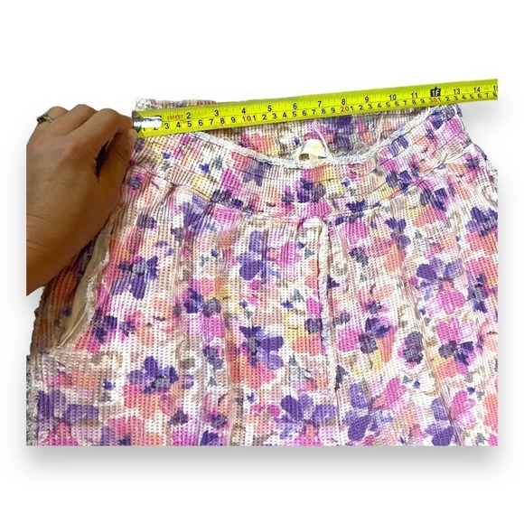 Loveshackfancy Clea Butterfly Print Waffle-Knit Joggers Sz M Mauve Sunset Cotton - Picture 7 of 7